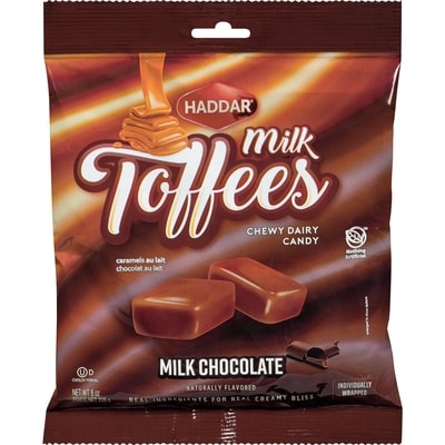 Haddar Milk Toffees Chewy Dairy Candy Milk Chocolate 227 g, $2.64/100g