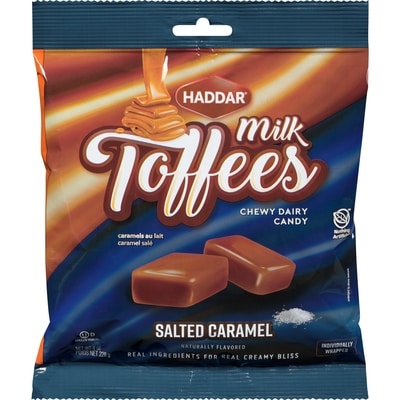 Haddar Milk Toffees Chewy Dairy Candy Salted Caramel 227 g, $2.64/100g