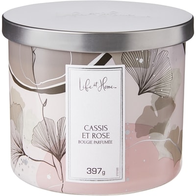 Life at Home Bougie parfumée – Cassis et rose 1 ea, 16,00 $/1ch