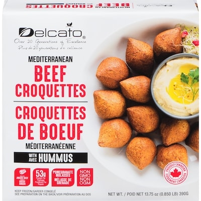 Delcato Mediterranean Beef Croquettes With Hummus 390 g, $2.43/100g