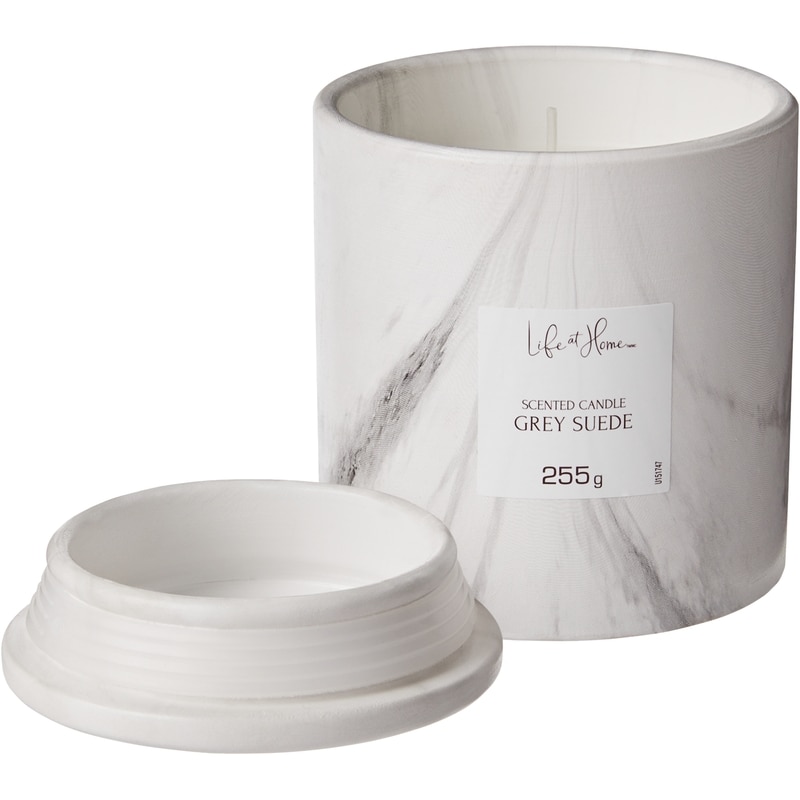 Scented Candle Grey Suede