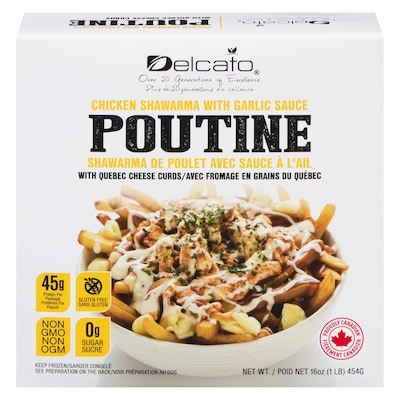 Delcato Poutine Chicken Shawarma With Garlic Sauce With Quebec Cheese Curds 454 g, $2.09/100g