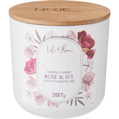 Life at Home Scented Candle Rose & Ivy 1 ea, $12.00/1ea