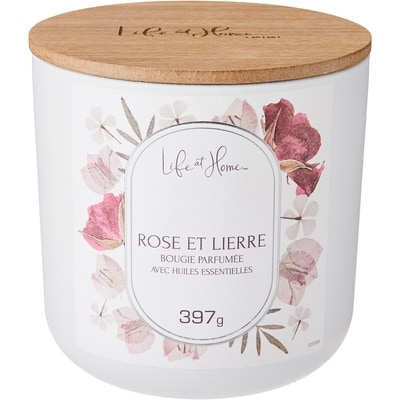 Life at Home Bougie parfumée – Rose et lierre 1 ea, 16,00 $/1ch