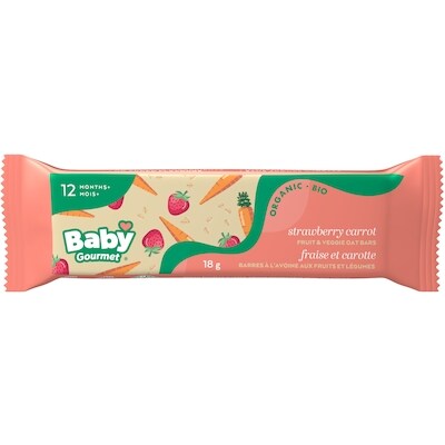 Barres à l'avoine bio fruits et légumes fraise et carotte