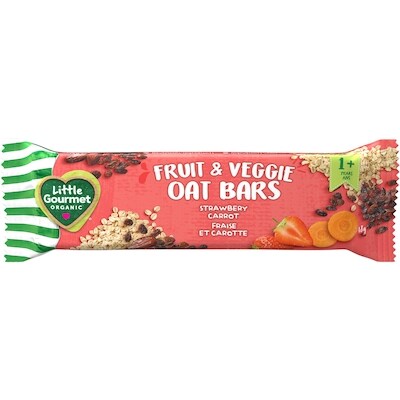 Barres à l'avoine bio fruits et légumes fraise et carotte