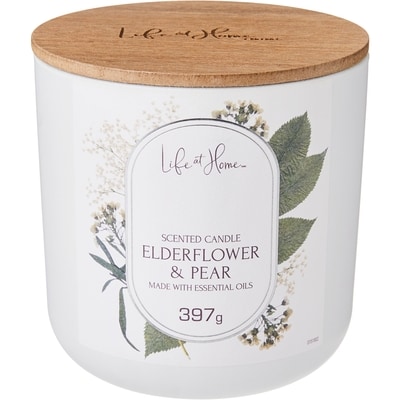 Life at Home Scented Candle Elderflower & Pear 1 ea, $12.00/1ea