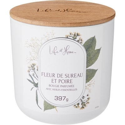 Life at Home Bougie parfumée – Fleur de sureau et poire 1 ea, 16,00 $/1ch