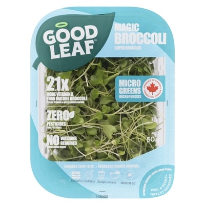GoodLeaf Micro-brocoli 50 g, 9,00 $/100g
