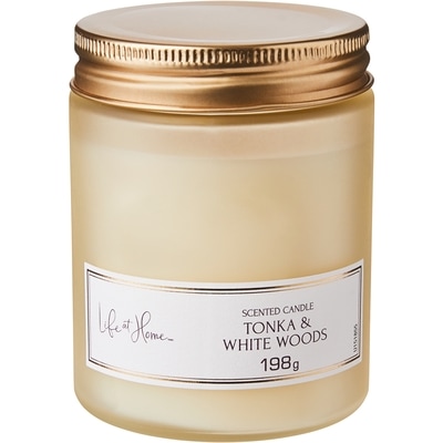 Life at Home Scented Candle Tonka & White Woods 1 ea, $7.50/1ea
