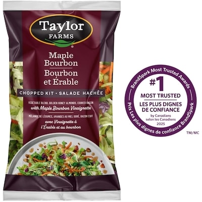 Taylor Farms Maple Bourbon Bacon Chopped Salad Kit 315 g, $2.06/100g