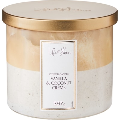 Life at Home Scented Candle Vanilla & Coconut Crème 1 ea, $12.00/1ea