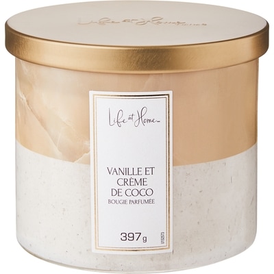 Life at Home Bougie parfumée – Crème vanille et noix de coco 1 ea, 12,00 $/1ch