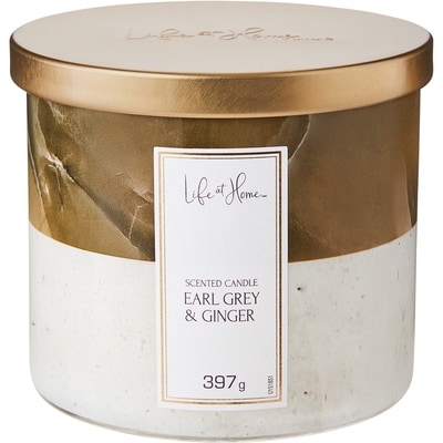 Life at Home Scented Candle Earl Grey & Ginger 1 ea, $12.00/1ea