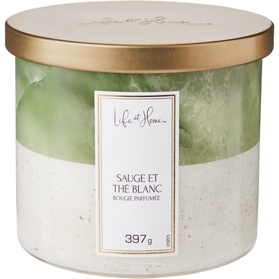 Life at Home Bougie parfumée – Sauge et thé blanc 1 ea, 12,00 $/1ch