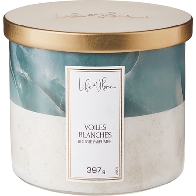 Life at Home Bougie parfumée – Voiles blanches 1 ea, 12,00 $/1ch