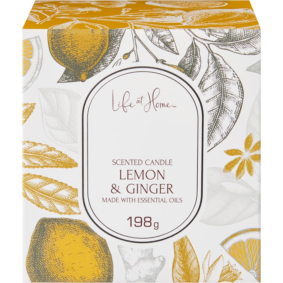 Life at Home Scented Candle Lemon & Ginger 1 ea, $5.97/1ea