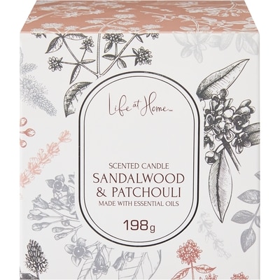 Life at Home Scented Candle Sandalwood & Patchouli 1 ea, $10.00/1ea
