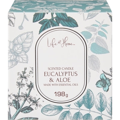 Life at Home Scented Candle Eucalyptus & Aloe 1 ea, $10.00/1ea