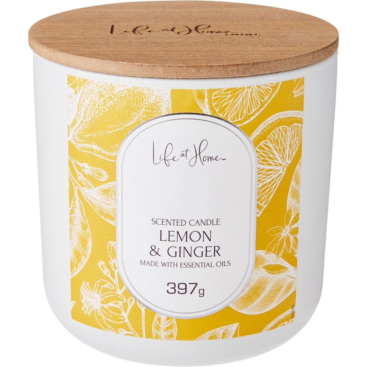 Life at Home Scented Candle Lemon & Ginger 1 ea, $7.45/1ea