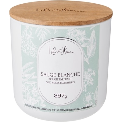 Life at Home Bougie parfumée – Sauge blanche 1 ea, 12,00 $/1ch