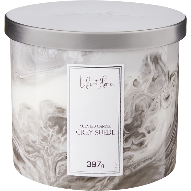 Scented Candle Grey Suede
