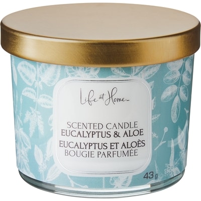 Life at Home Bougie parfumée – Eucalyptus et aloès 1 ea, 2,00 $/1ch