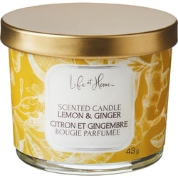 Life at Home Bougie parfumée – Citron et gingembre 1 ea, 2,00 $/1ch