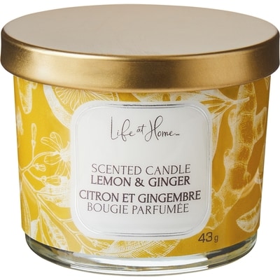 Life at Home Bougie parfumée – Citron et gingembre 1 ea, 2,00 $/1ch