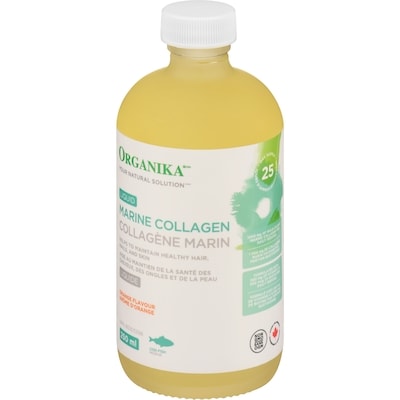 Organika Collagène marin arôme d'orange liquide 250 ml, 22,80 $/100ml