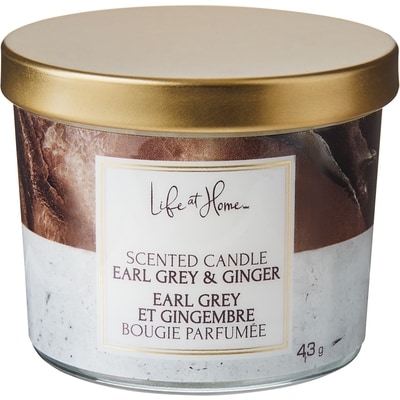 Life at Home Bougie parfumée – Earl Grey et gingembre 1 ea, 2,00 $/1ch
