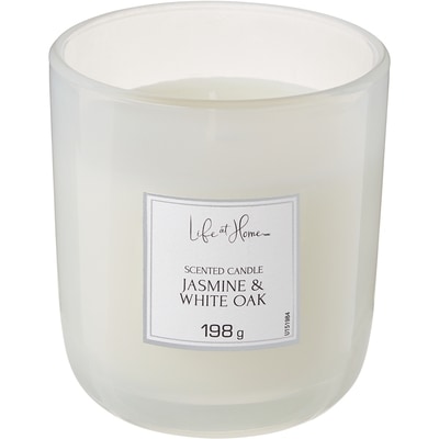 Life at Home Scented Candle Jasmine & White Oak 1 ea, $10.00/1ea