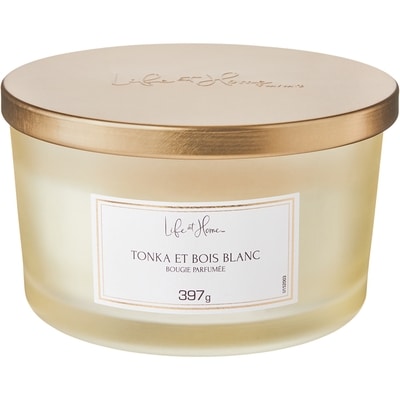 Life at Home Bougie parfumée – Tonka et bois blancs 1 ea, 12,00 $/1ch