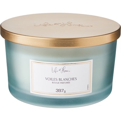 Life at Home Bougie parfumée – Voiles blanches 1 ea, 12,00 $/1ch