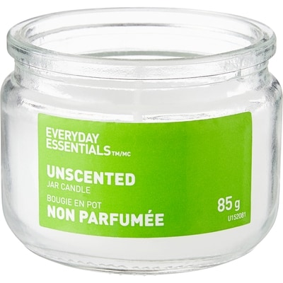 Everyday Essentials Unscented Glass Jar Candle 1 ea, $5.00/1ea