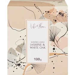 Life at Home Scented Candle Jasmine & White Oak 1 ea, $10.00/1ea