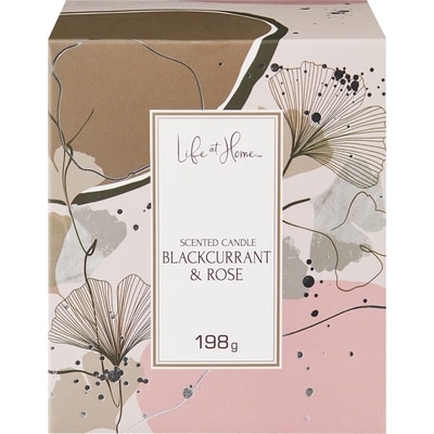 Life at Home Scented Candle Blackcurrant & Rose 1 ea, $10.00/1ea