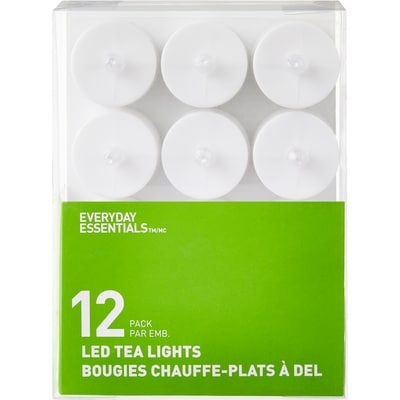 Everyday Essentials Bougies chauffe-plats à DEL – Ens. de 12 1 ea, 10,00 $/1ch