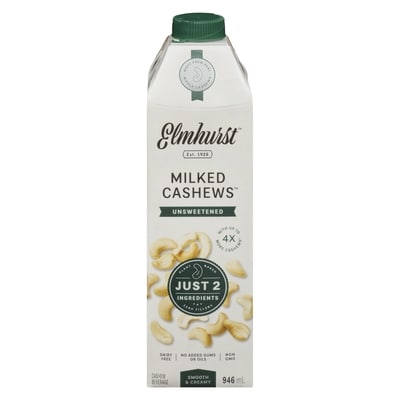 Elmhurst Cashew Beverage Unsweetened 946 ml, $0.82/100ml