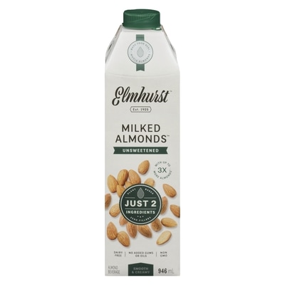 Elmhurst Almond Beverage Unsweetened 946 ml, $0.77/100ml