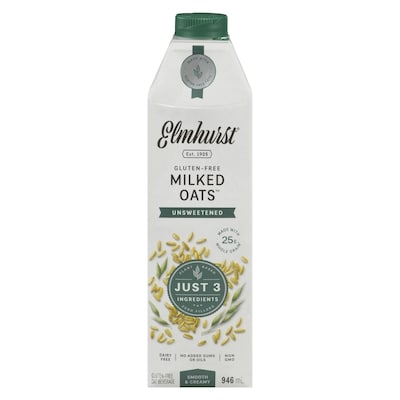 Elmhurst Oat Beverage Unsweetened 946 ml, $0.82/100ml