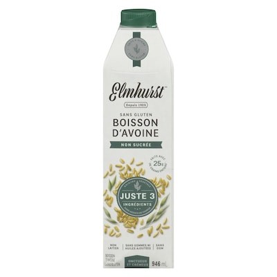 Elmhurst Boisson D'Avoine Non Sucré 946 ml, 0,82 $/100ml