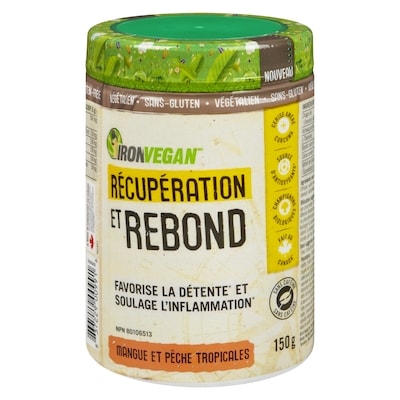 Iron Vegan Mangue Et Pêche Tropicales  150 g, 23,23 $/100g