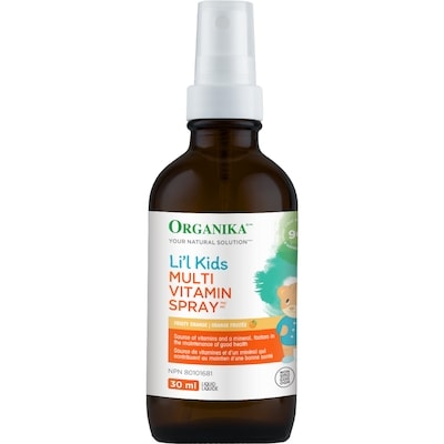 Organika Li'l kids multi vitamin spray liquide orange fruitée 30 ml, 123,30 $/100ml