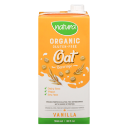 Natura Organic gluten-free oat beverage vanilla 946 ml, $0.21/100ml