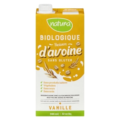 Natura Boisson d'avoine bio SG enrichie vanille 946 ml, 0,51 $/100ml