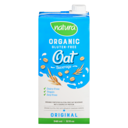 Natura Organic gluten-free oat beverage original 946 ml, $0.21/100ml