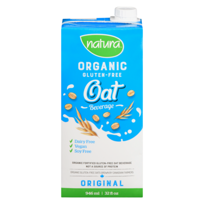 Natura Organic gluten-free oat beverage original 946 ml, $0.47/100ml