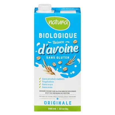 Natura Boisson d'avoine bio SG enrichie orig. 946 ml, 0,32 $/100ml