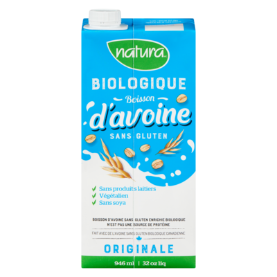 Natura Boisson d'avoine bio SG enrichie orig. 946 ml, 0,32 $/100ml
